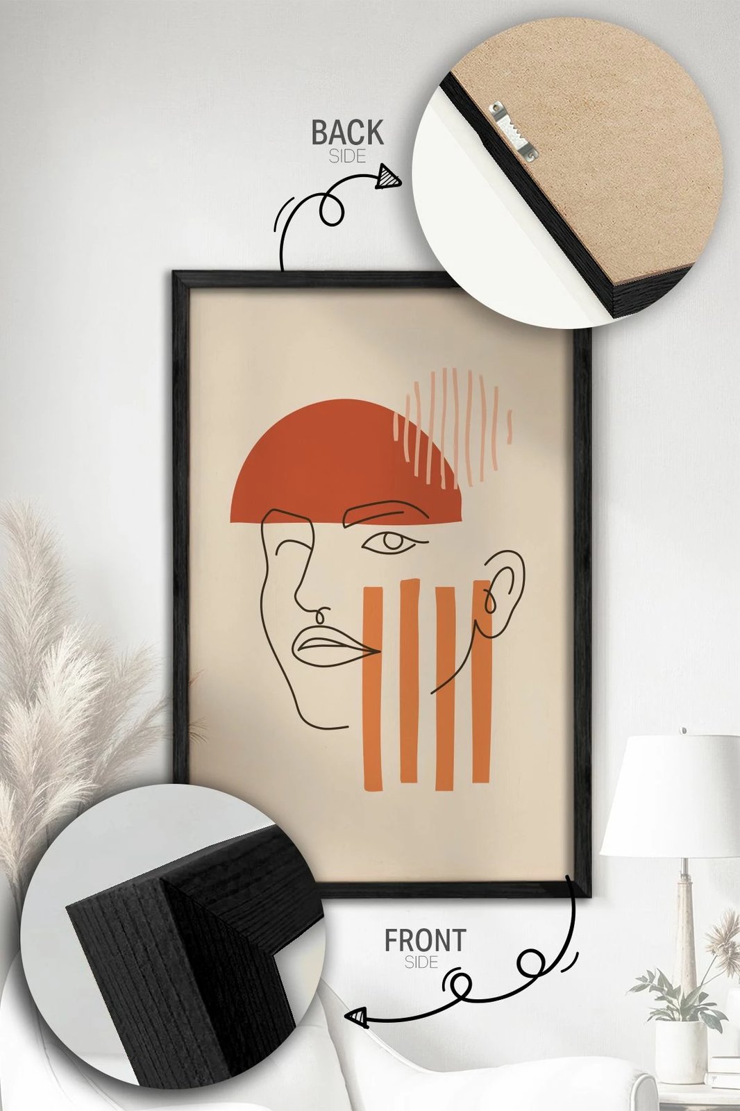 Pikturë dekorative me kornizë (3 copë), Wallity, Ersy3Syhcrv24