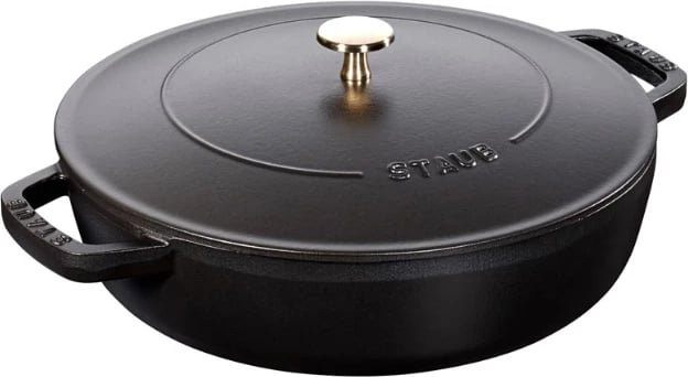 Tigan i thellë ZWILLING STAUB 28 cm, me kapak, i zi