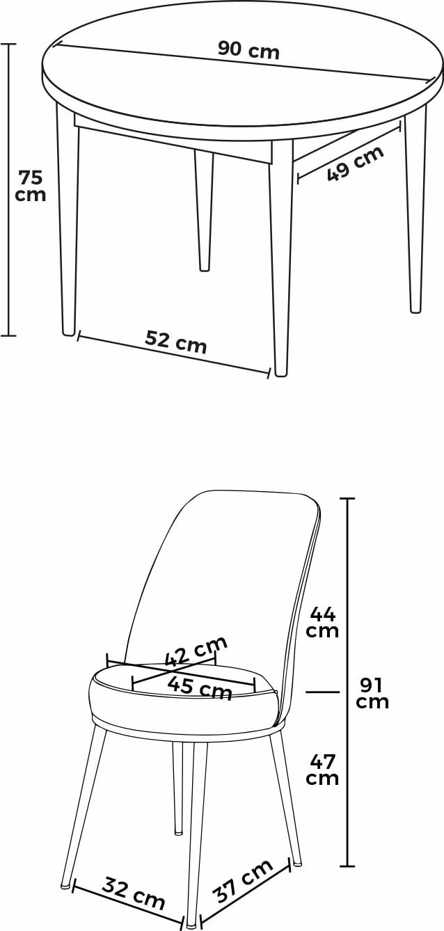 Tavolinë me karrige, 5 copë, Skye Decor, Baroque, rozë