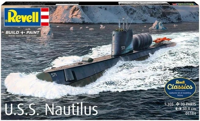 Model plastik Revell U.S.S. Nautilus 1/305, 30 cm, për djem Model plastik Revell U.S.S. Nautilus 1/305, 30 cm, për djem