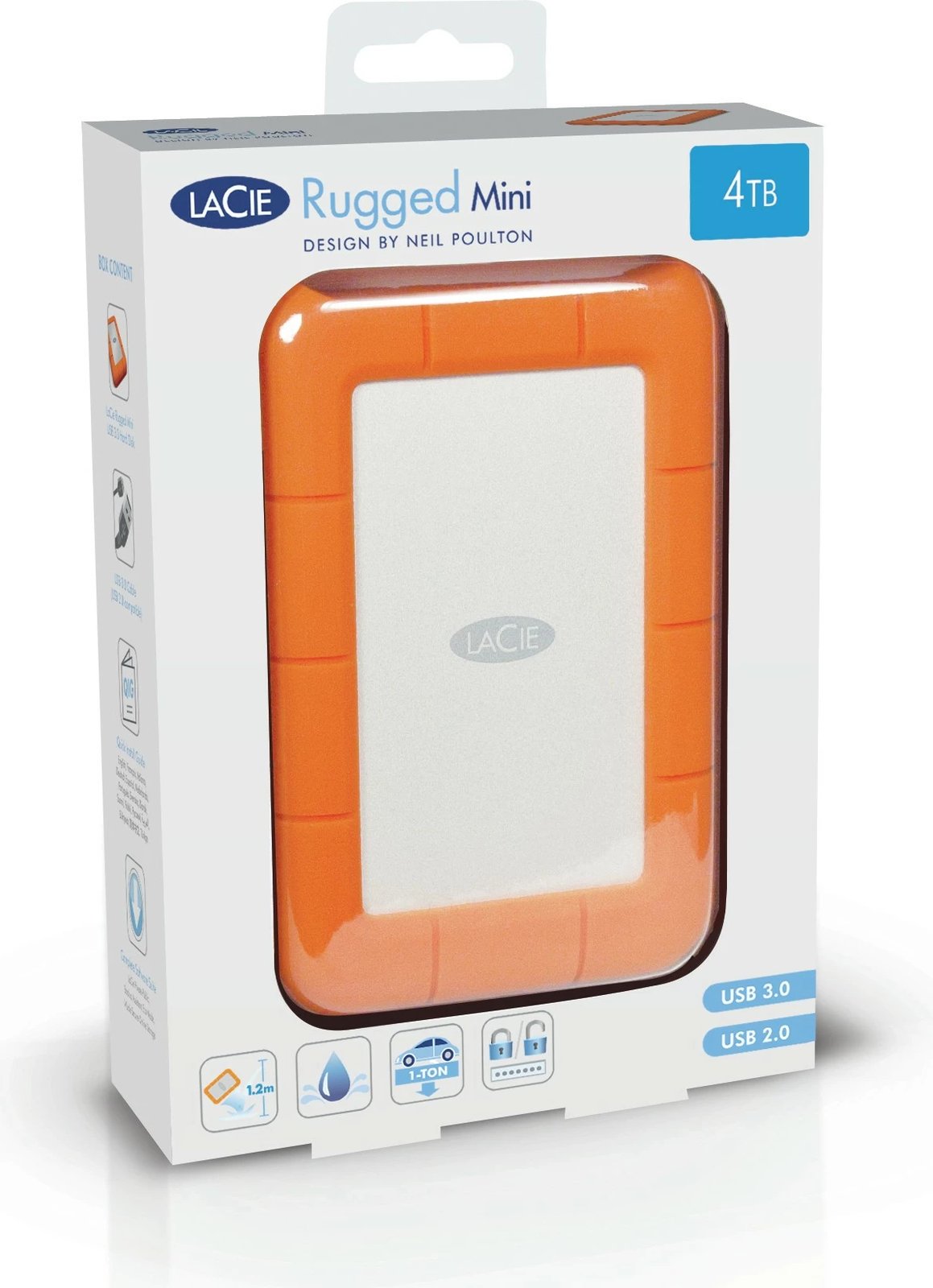 SSD LaCie Rugged 2TB USB-C portokalli