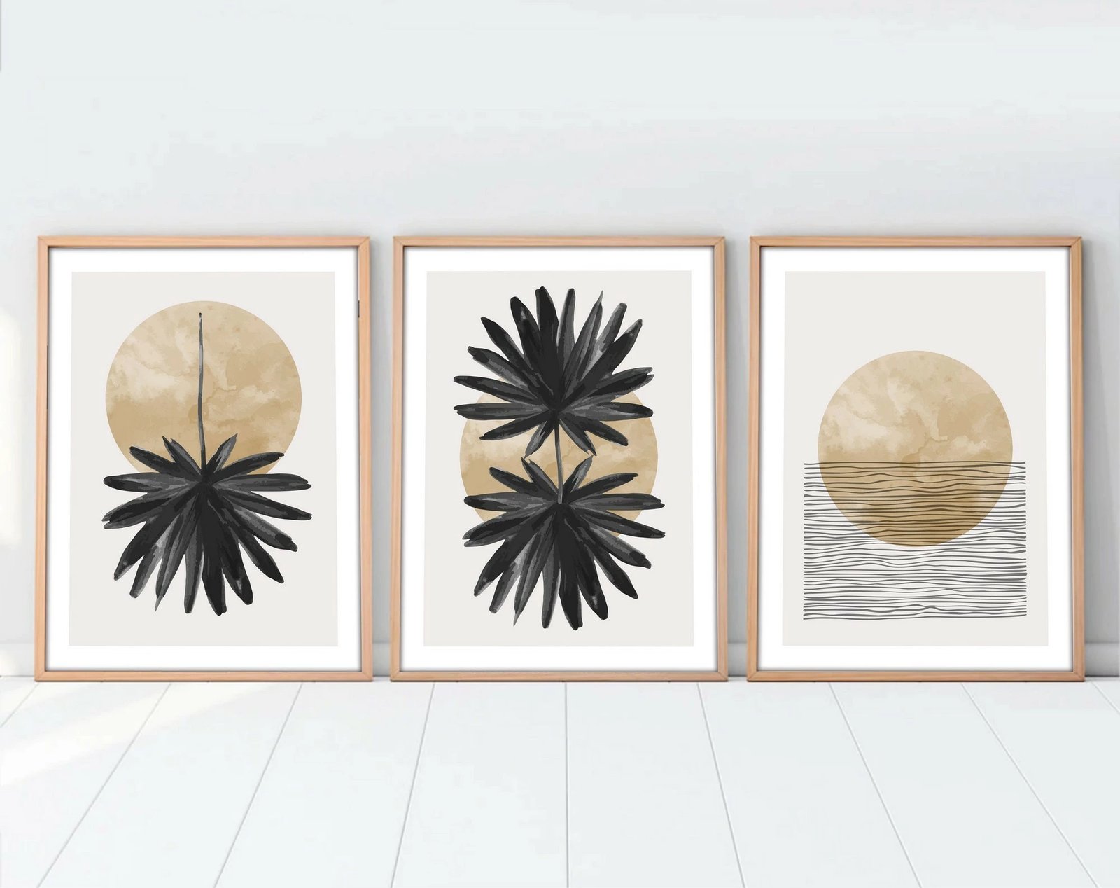 Pikturë dekorative me kornizë MDF (3 pjesë), Wallity, Huhu210, 50x70cm