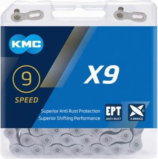 Zinxhir biçiklete KMC për meshkuj, argjendtë