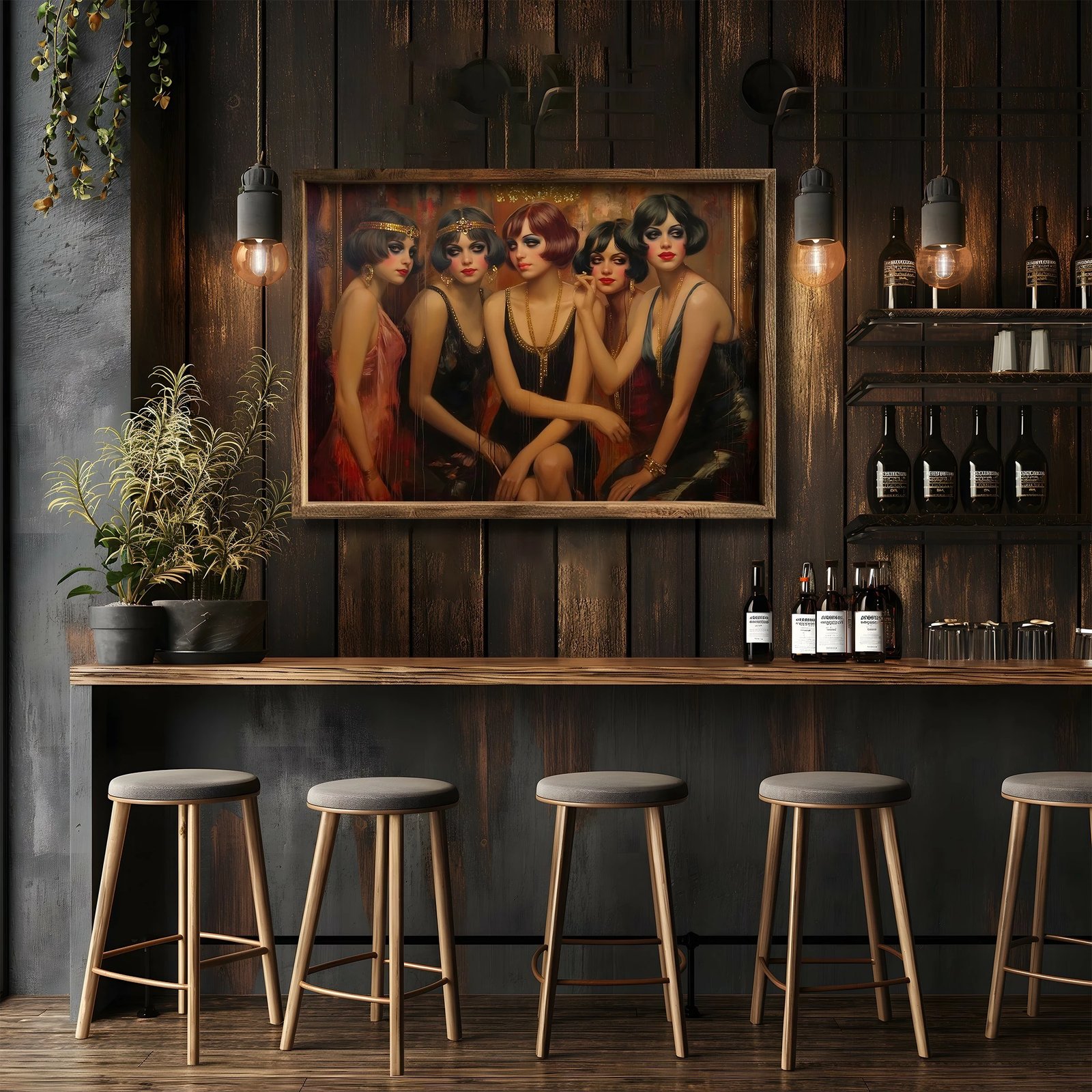 Pikturë dekorative me kornizë MDF, shumëngjyrëshe, Wallity, GE149-L