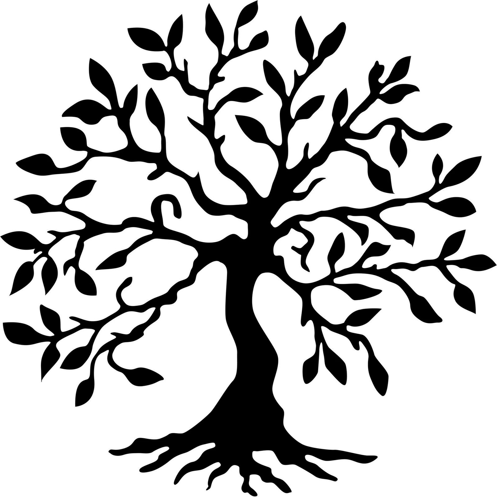 Aksesor dekorativ metalik për mur, Wallity, pemë 3, ngjyrë e zezë, 60x60cm