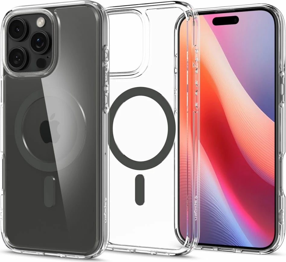 Mbështjellës Spigen Ultra Hybrid Mag me MagSafe për iPhone 16 Pro, grafit