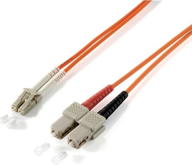 Kabllo optike patch cord Equip LC në SC, 3m, OM1, portokalli