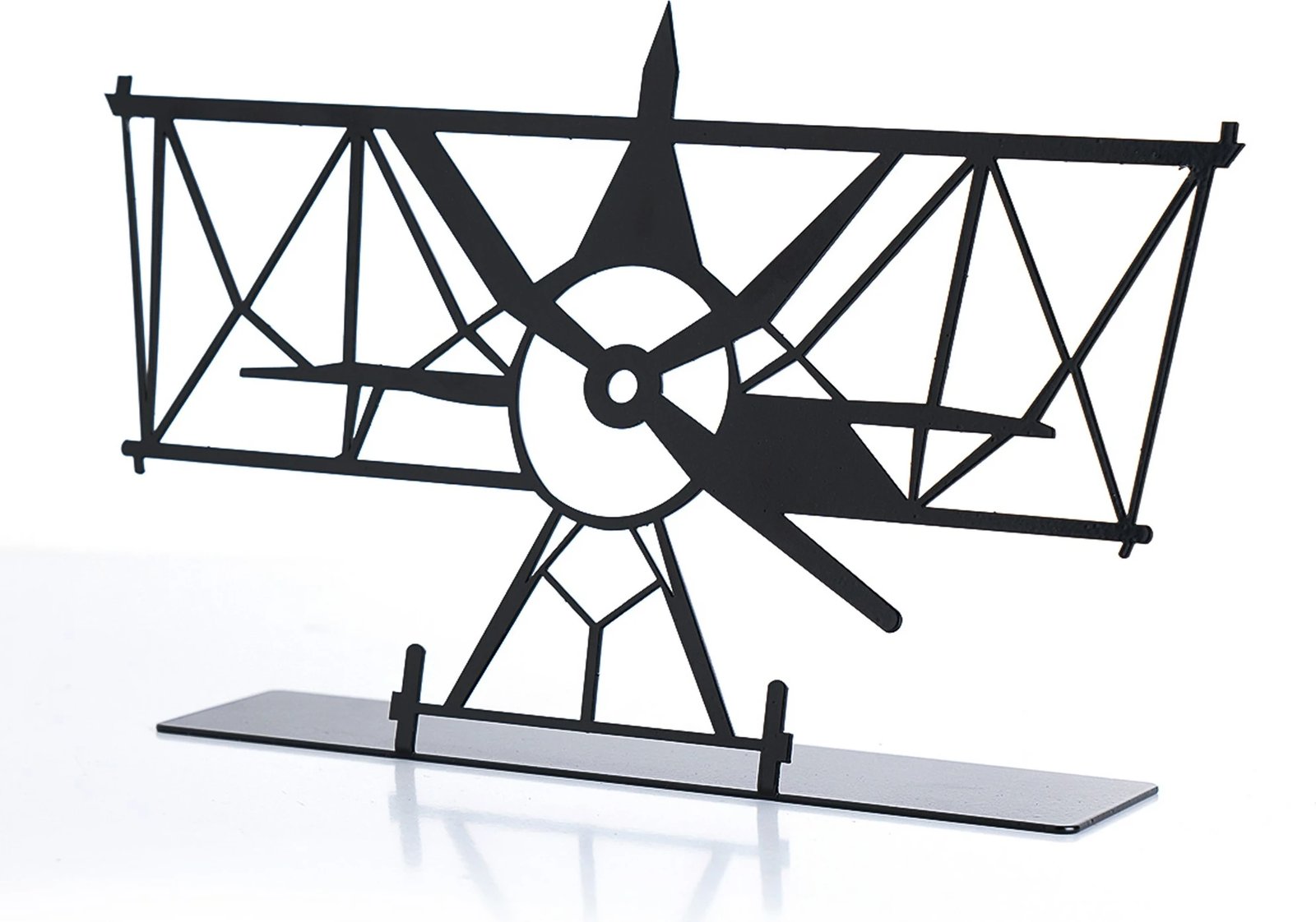 Objekt dekorativ Aberto Design, aeroplan glider, ngjyrë e zezë