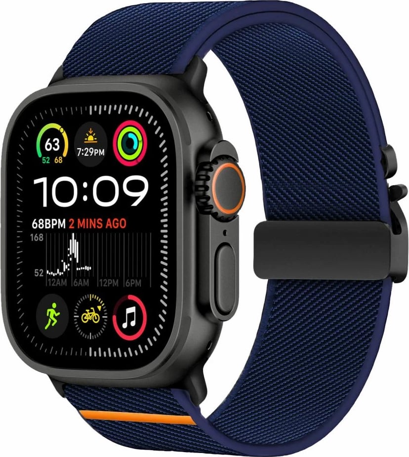 Rrip najloni për Apple Watch Tech-Protect Nylon Clasp, 44/45/46/49 mm, Kaltër