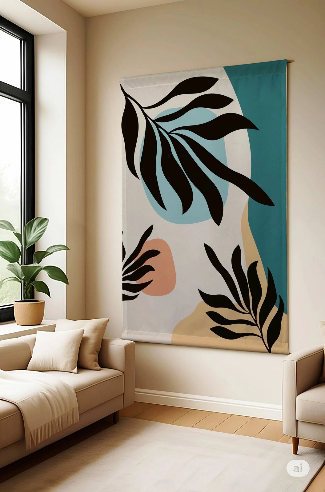 Pikturë dekorative poliestër Wallity, Polybaby 5, shumëngjyrëshe, 70x120 cm