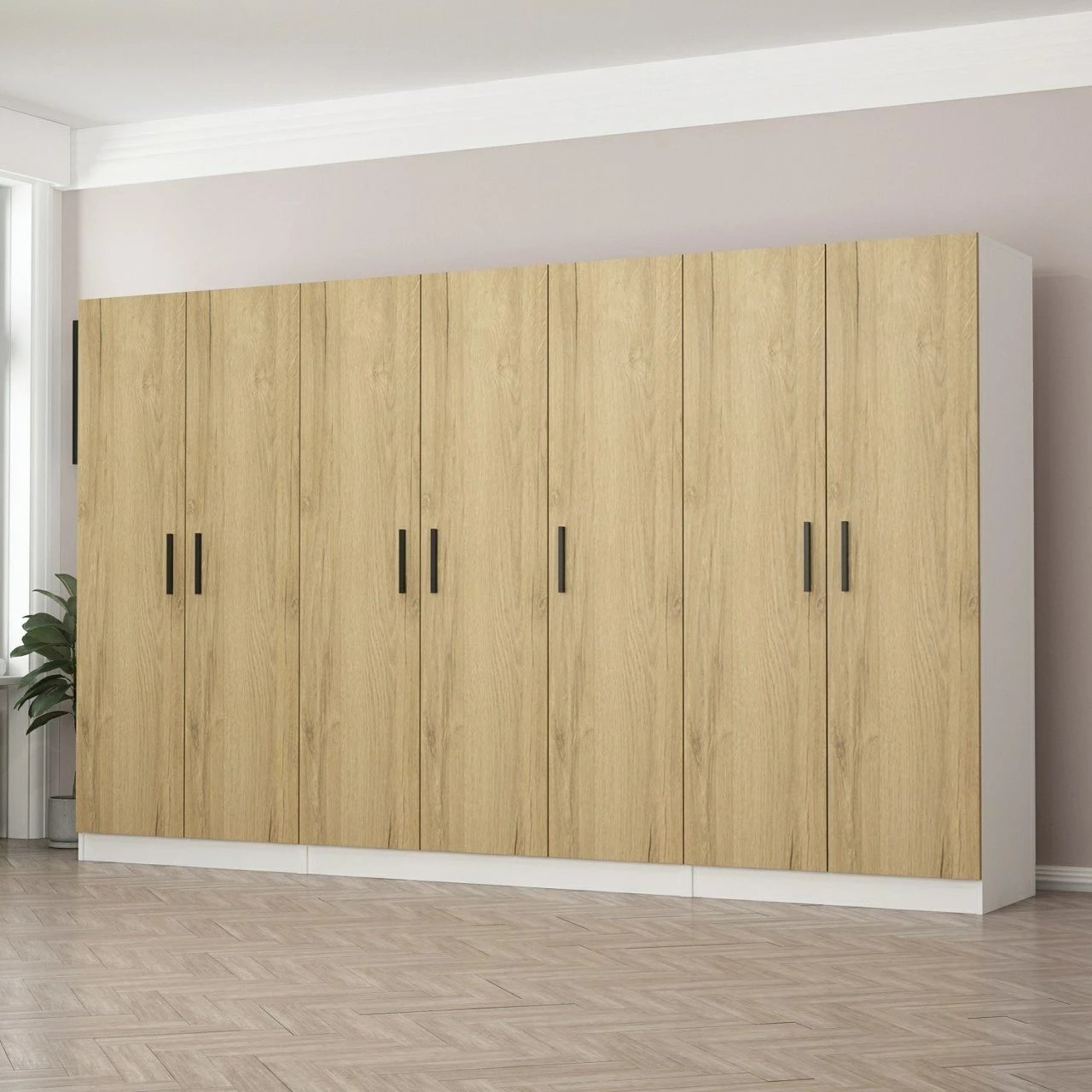 Dollap Skye Decor, ngjyrë arre, 315x190x52cm