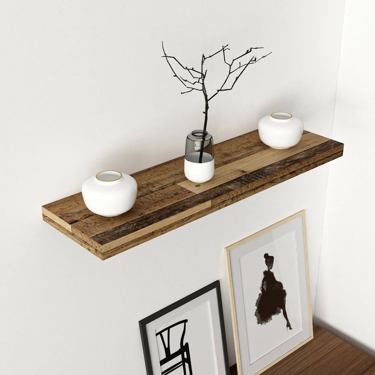 Raft muri, ngjyrë lisi, Skye Decor Gizli 80 - Old Style Raft muri, ngjyrë lisi, Skye Decor Gizli 80 - Old Style