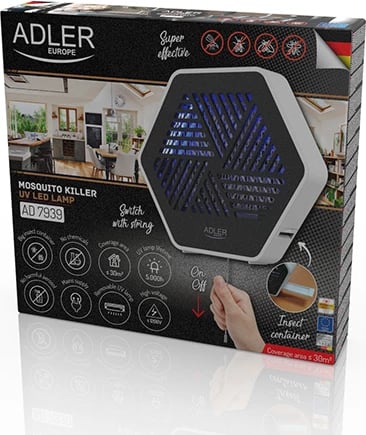 Llampë kundër insekteve Adler AD 7939, UV 365nm, 8W, sipërfaqe deri 30 m², 2x4W T5, 1200V Llampë kundër insekteve Adler AD 7939, UV 365nm, 8W, sipërfaqe deri 30 m², 2x4W T5, 1200V