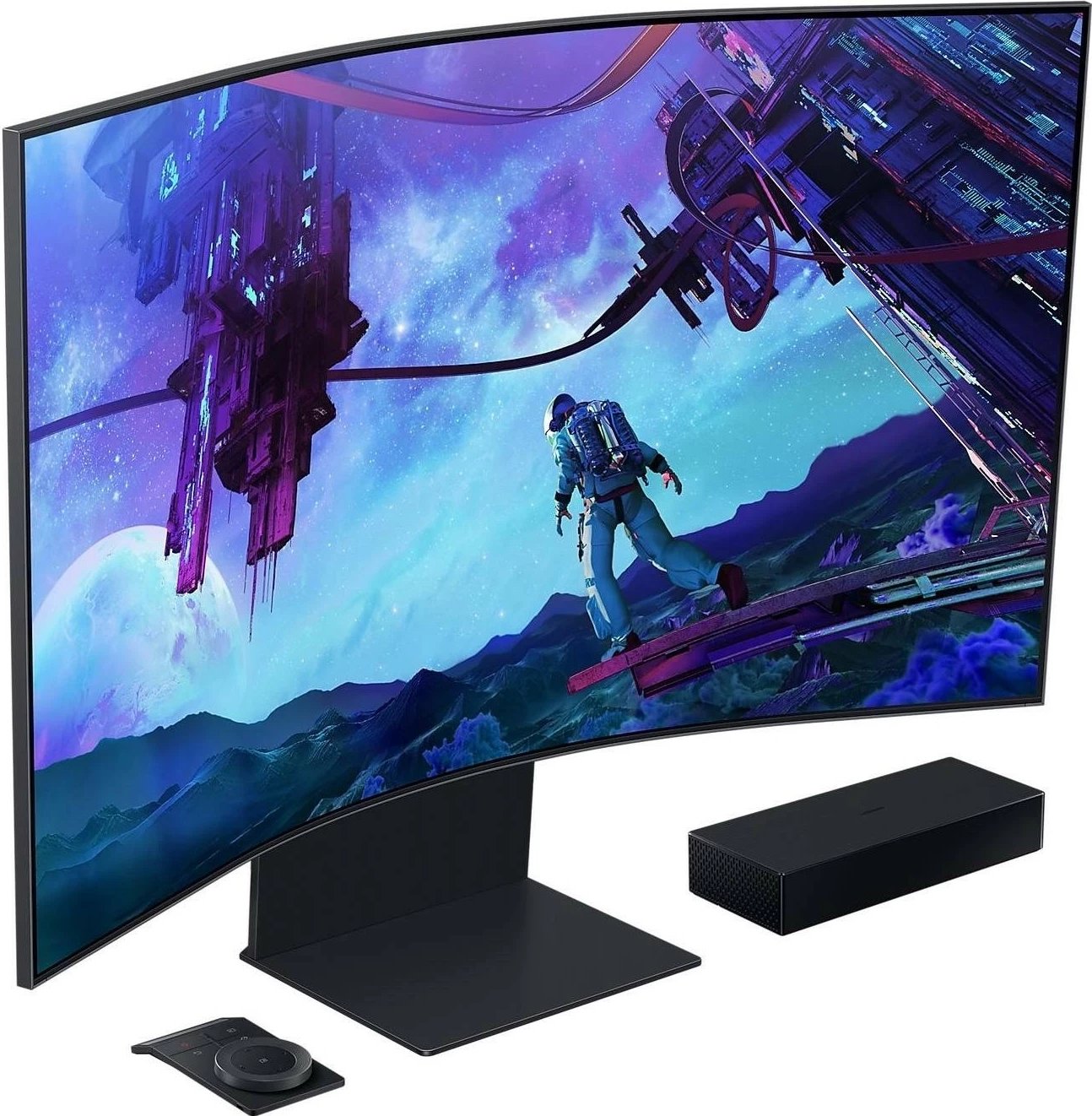 Monitor Samsung Odyssey Ark G9, 55", VA Curved, 4K, Mini LED, 165Hz, HDR10+, e zezë