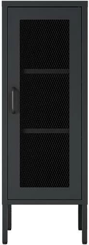 Dollap metalik Nextdeco me rrjetë të bardhë, H102x40x40cm