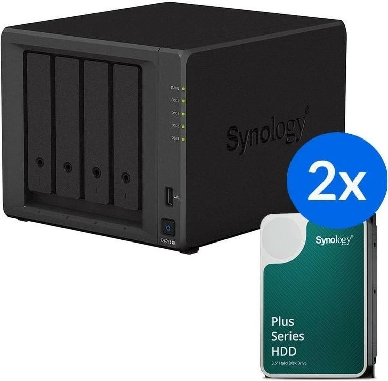 NAS Synology DS923+, 2x HAT3300-6T (2x 6TB)