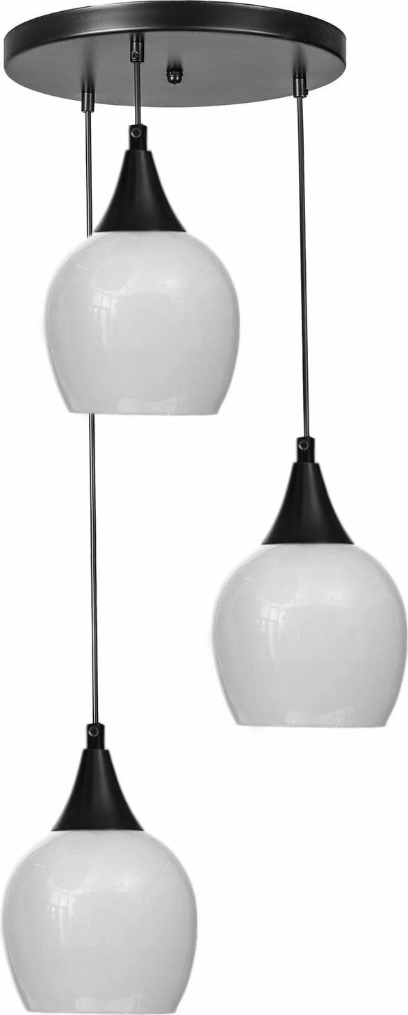 Llambë tavani Opviq, 9065-3, metal dhe qelq, e bardhë dhe e zezë