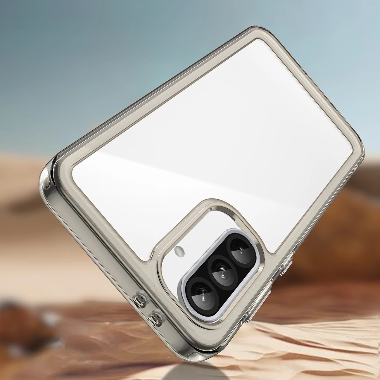 Mbështjellës Hurtel Outer Space Case për Samsung Galaxy A56, gjysmë-transparent, i zi