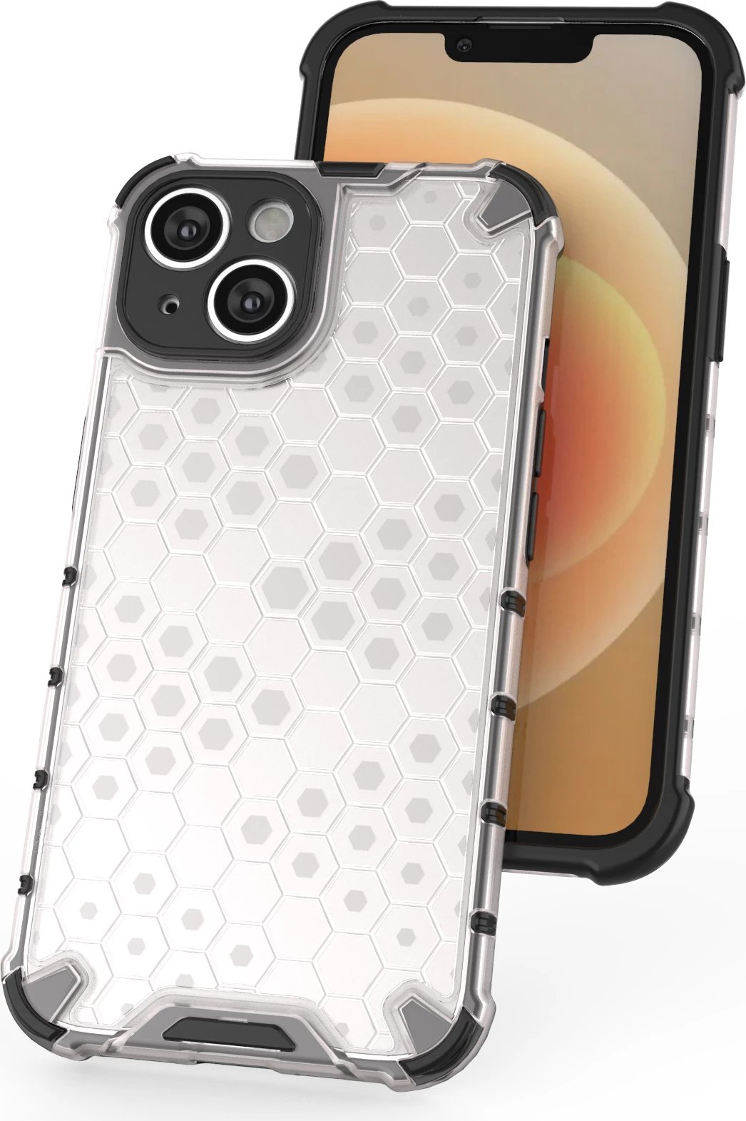 Mbështjellës Hurtel Honeycomb për iPhone 14, i zi