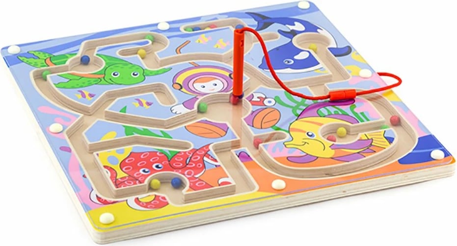 Labirint magnetik druri, Viga Sea World, 32x32 cm, për 18m+, shumëngjyrësh