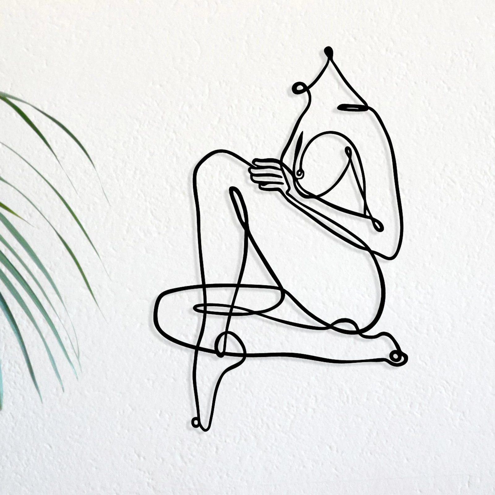 Aksesor dekorativ metalik për mur, Wallity Bello, ngjyrë e zezë