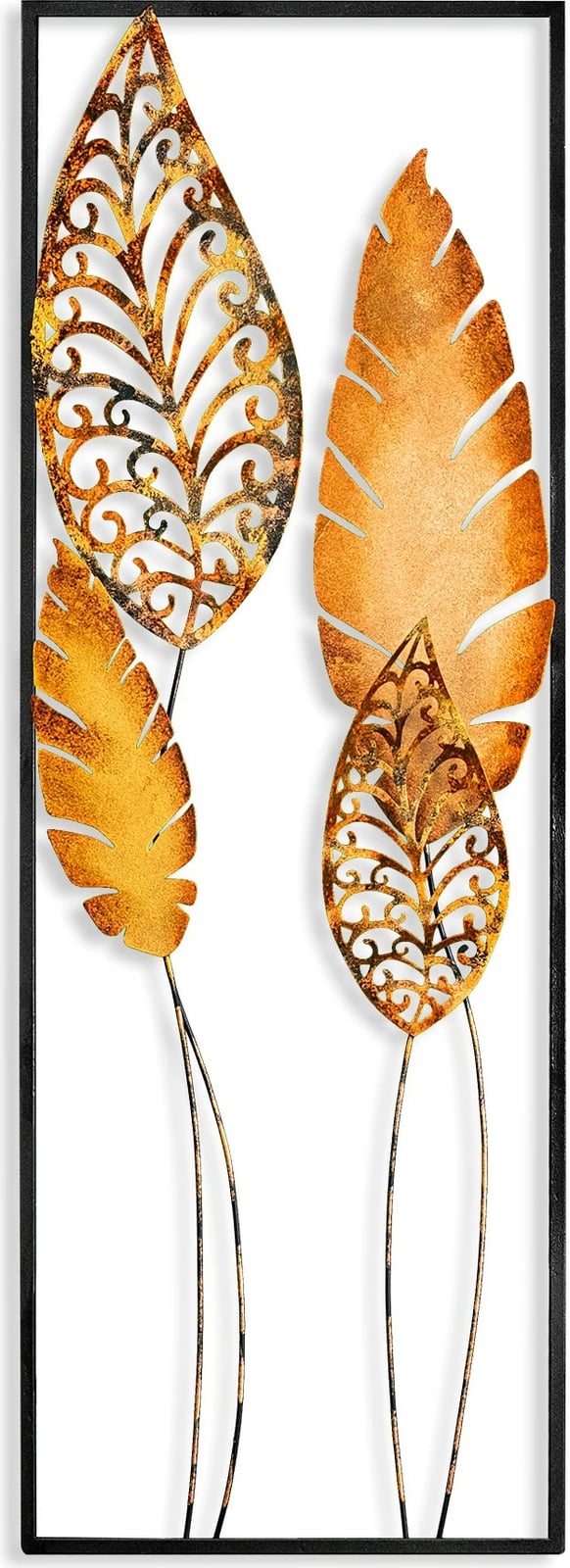 Aksesor dekorativ metalik për mur, Wallity, Nezgep 2, shumëngjyrësh, 32x90cm