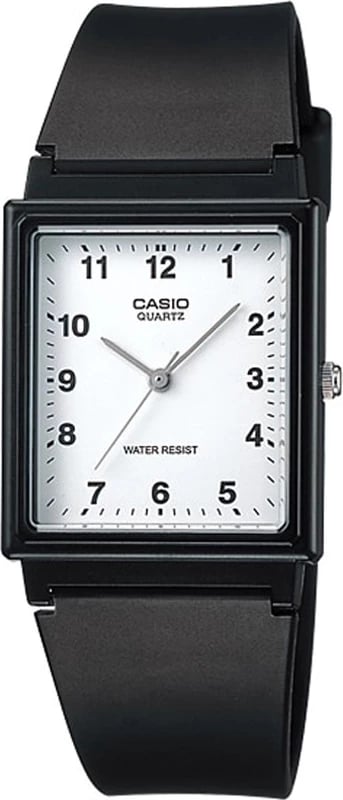 Orë dore Casio Collection Tank Resin për meshkuj, e bardhë