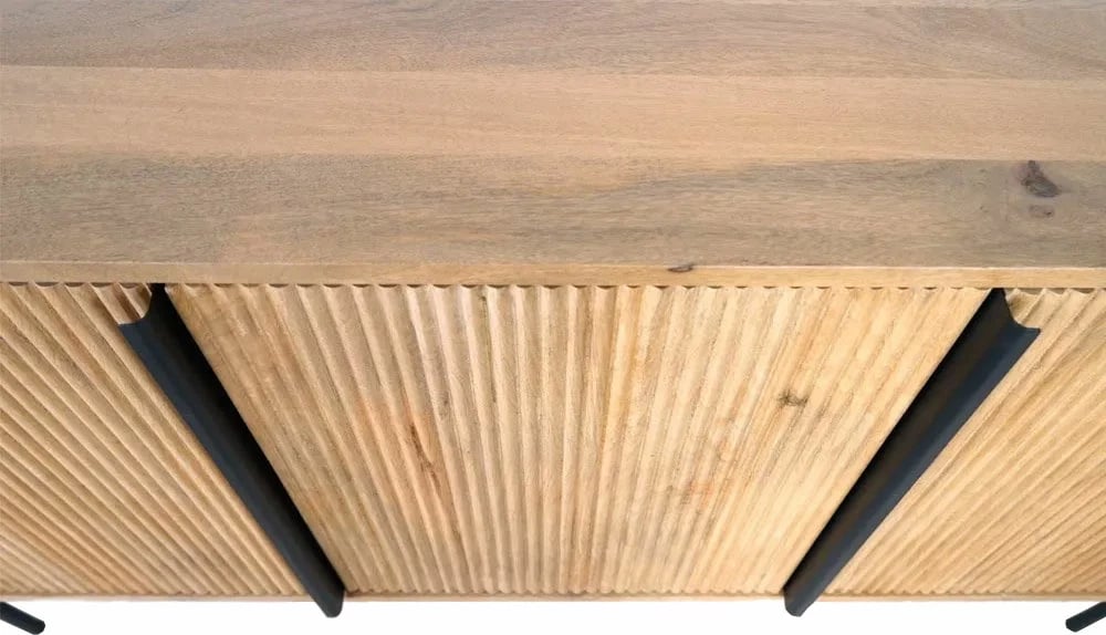 Bufe ORGANIC me 3 dyer, ngjyrë natyrale, 164x46x75