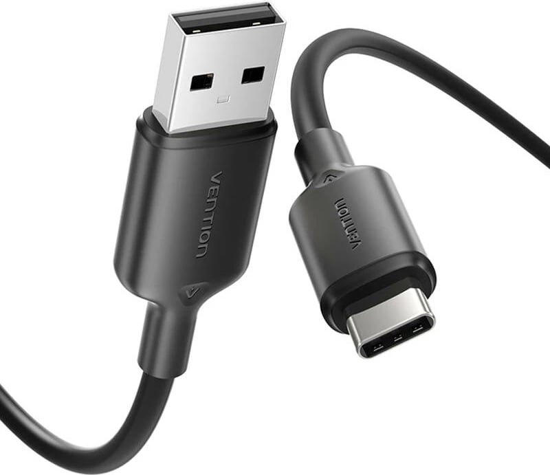 Kabllo USB 2.0 A në USB-C Vention CTQBH, 2m, e zezë