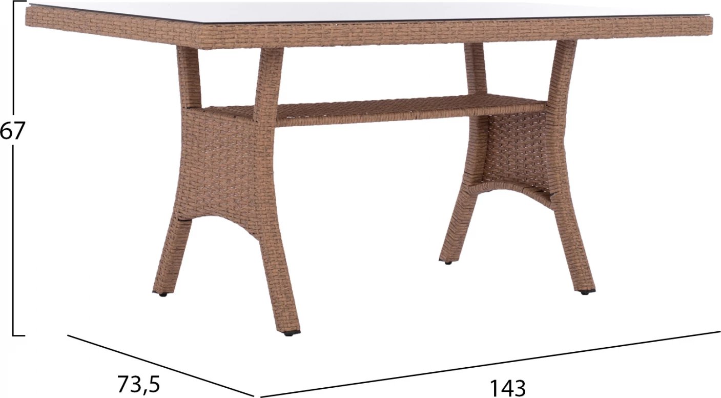 Set salloni këndor i djathtë me kafe Wicker FH5756.02