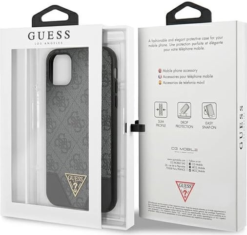 Mbështjellës Guess 4G Triangle Collection për iPhone 11/XR, 6.1", Gri Mbështjellës Guess 4G Triangle Collection për iPhone 11/XR, 6.1", Gri
