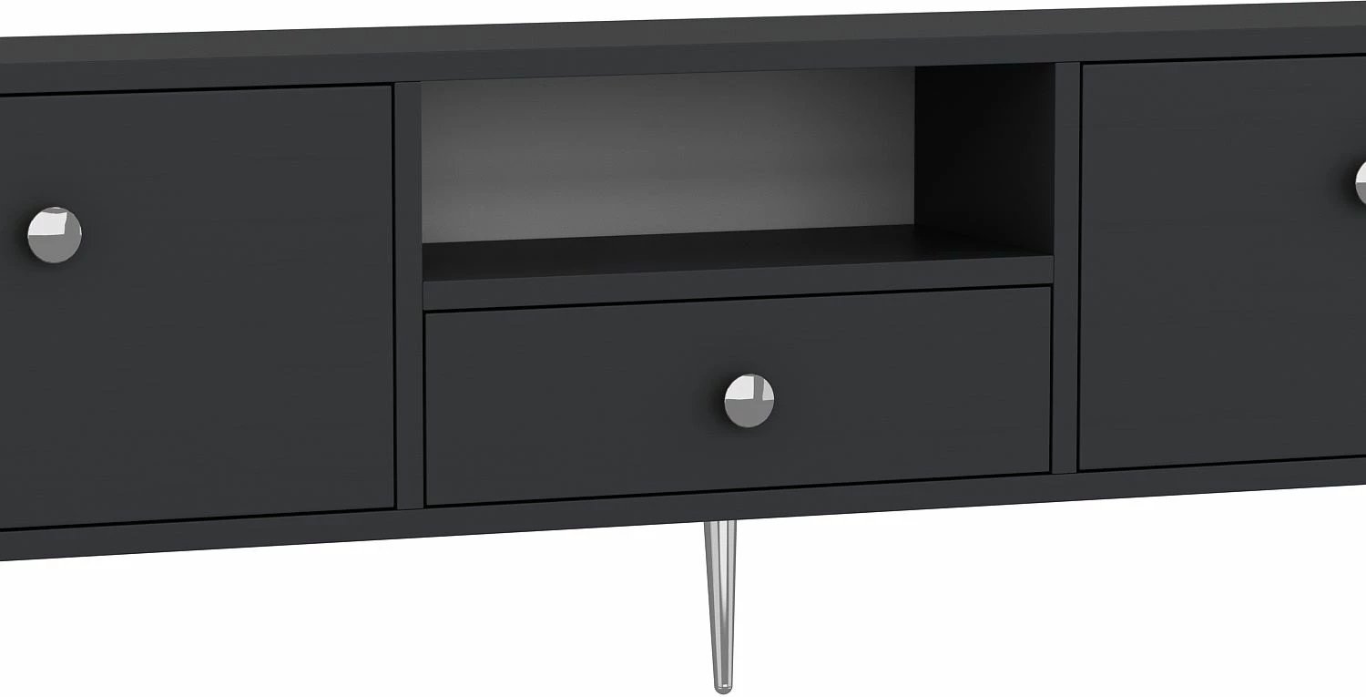 Komodë për TV Skye Decor, 1307-DROP-1, antracit, argjend