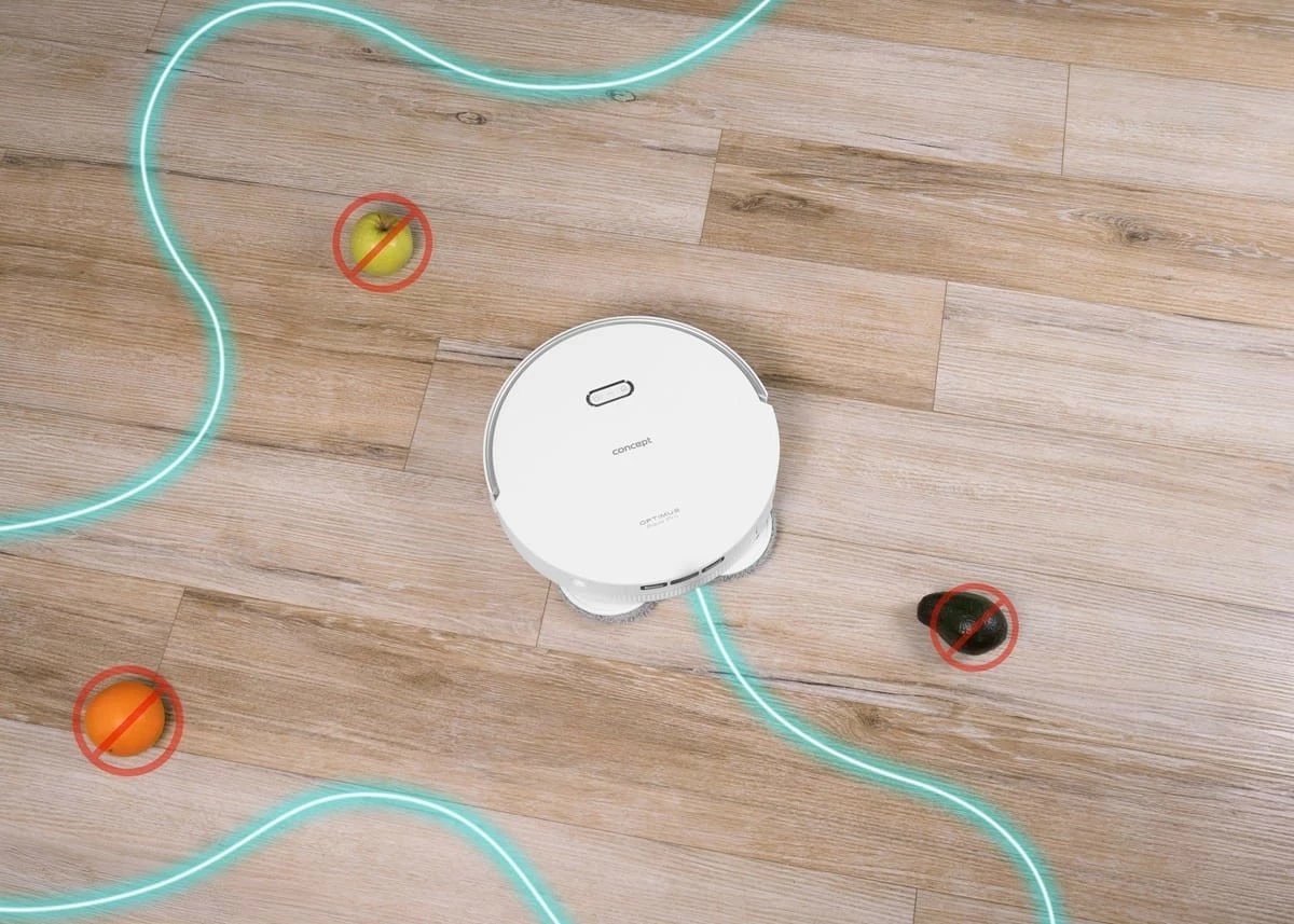 Robot fshesë-mop 2-në-1 Concept VR4050, 5000 Pa, bateri 270 min, rezervuar 300 ml, laser 3D, i bardhë