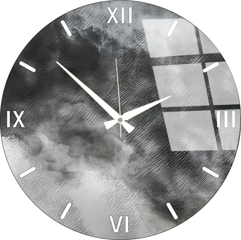 Orë muri dekorative prej qelqi, Wallity, Huhu349, 40x40cm