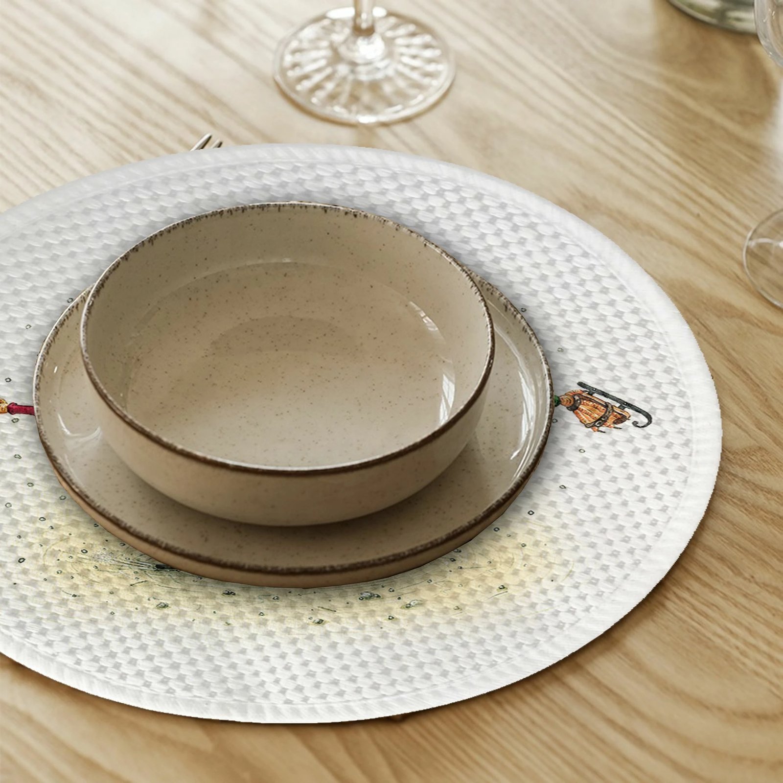 Set nënshtrues tavoline Hermia Concept, shumëngjyrësh, 4 copë, 37cm