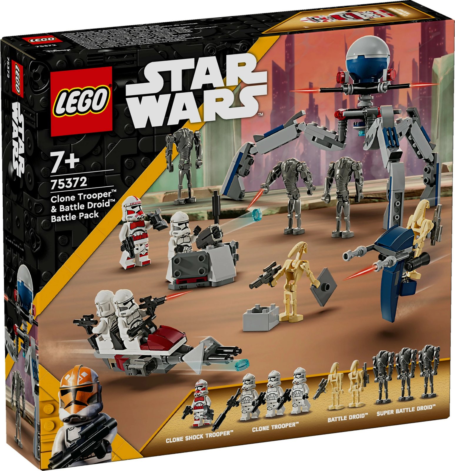 Set ndërtimi LEGO Clone Trooper & Battle Droid, 215 pjesë, plastikë, shumëngjyrësh
