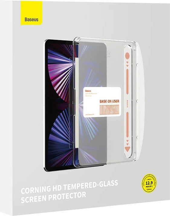 Xham i temperuar Baseus Corning 0.4mm për iPad Pro 12.9"