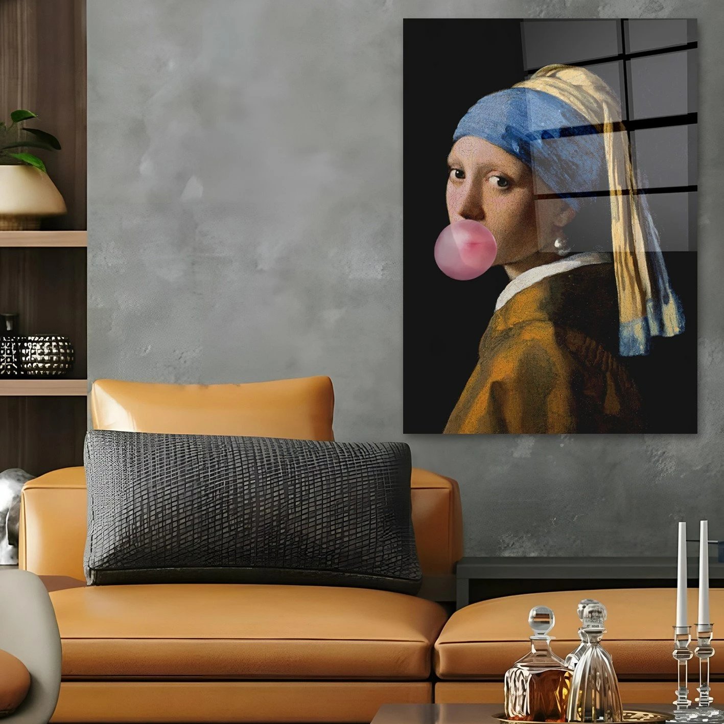 Pikturë dekorative prej xhami të temperuar, shumëngjyrëshe, CAM3730 - 50x70cm