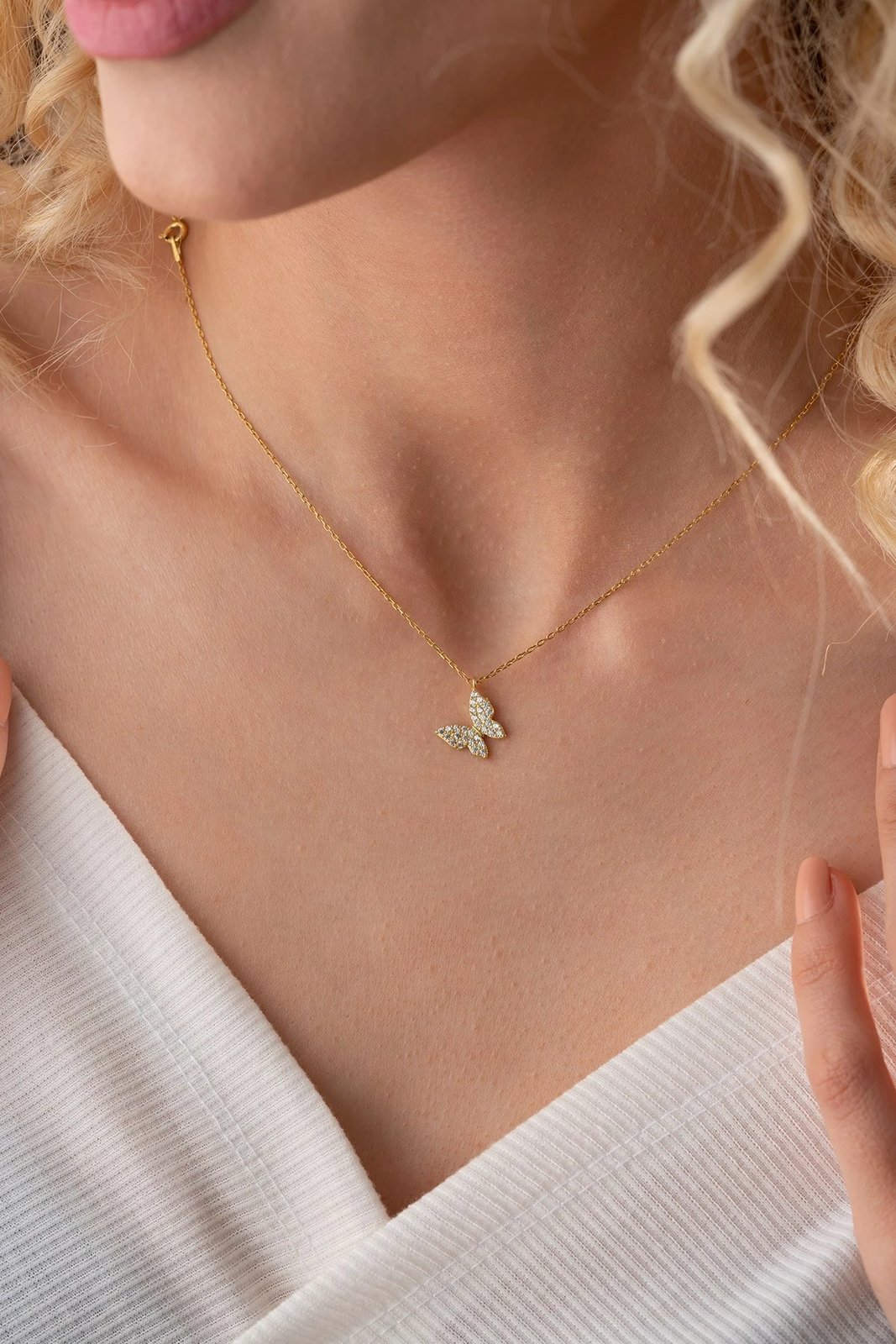 Varëse argjendi me flutur, ngjyrë ari dhe e bardhë, Jumeon, NRZ998847