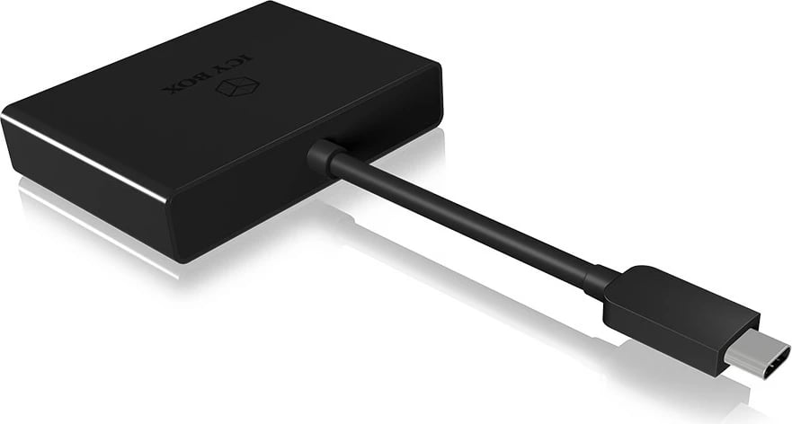 Docking station ICY BOX IB-DK4032-CPD, USB Type-C, VGA, e zezë