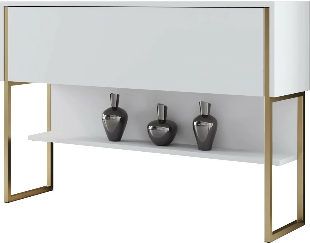 Komodë Hanah Home, Luxe, e bardhë dhe ari