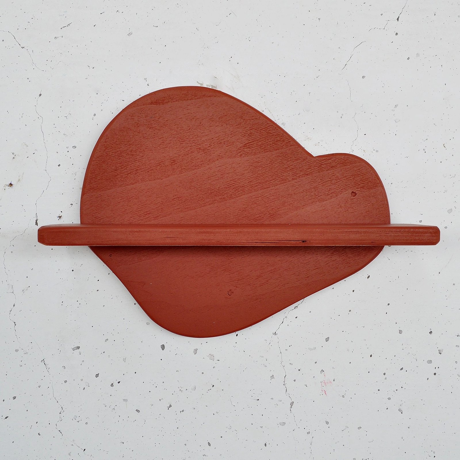 Raft dekorativ prej druri për mur, ngjyrë portokalli, Skye Decor, Meh225