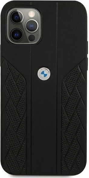 Mbështjellës BMW Curve Perforate për iPhone 12 Pro Max, 6.7", i zi