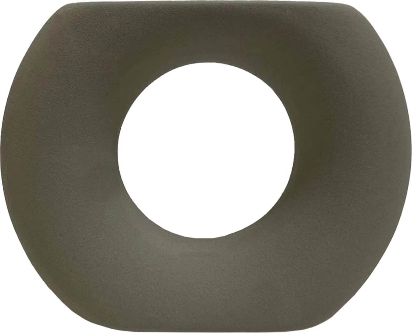 Dekor tavoline qeramike eliptike, gri mat, FH4646.03, 18x6.5x14 cm