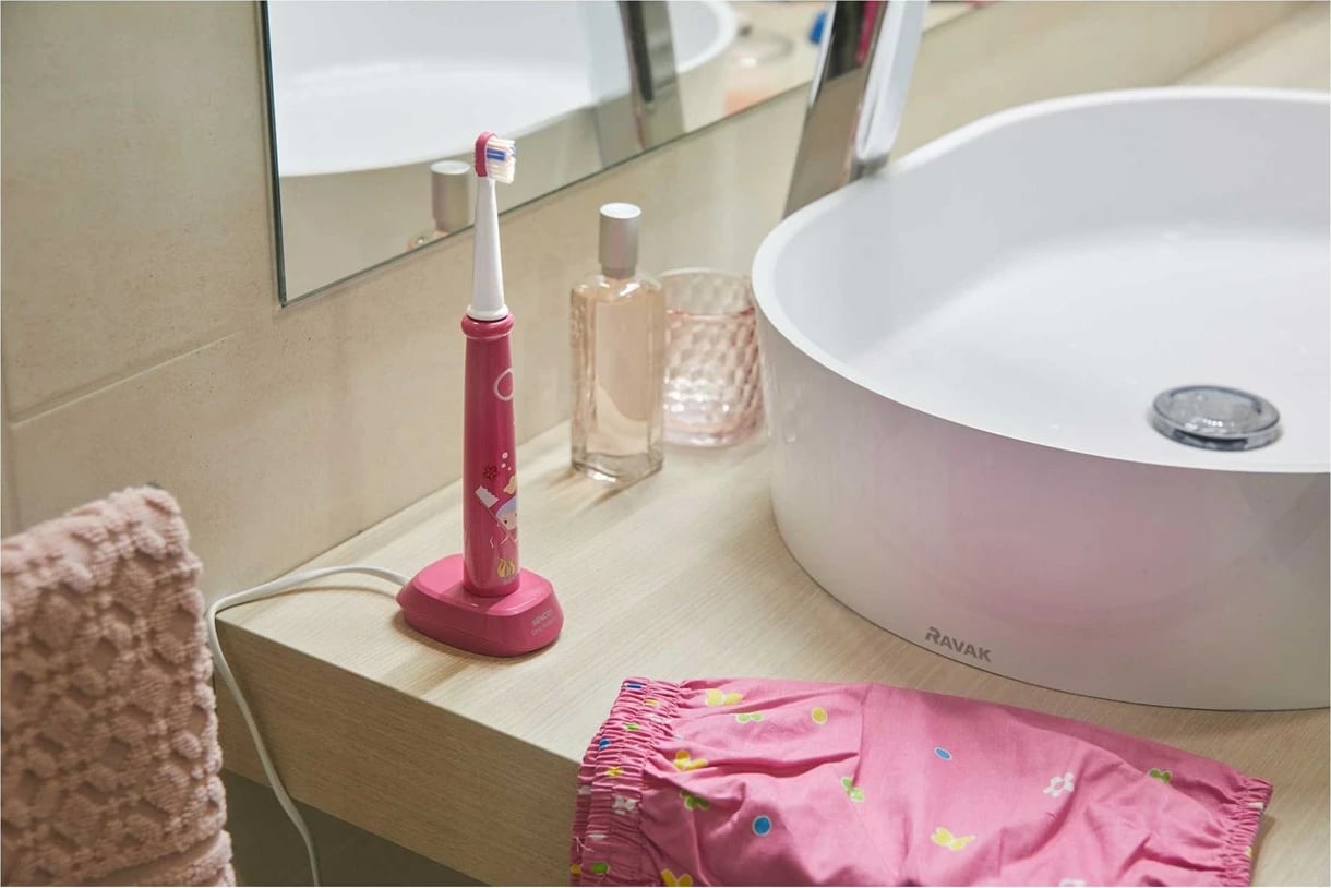 Furçë dhëmbësh për fëmijë Sencor SOC 0911 RS, rozë/e bardhë