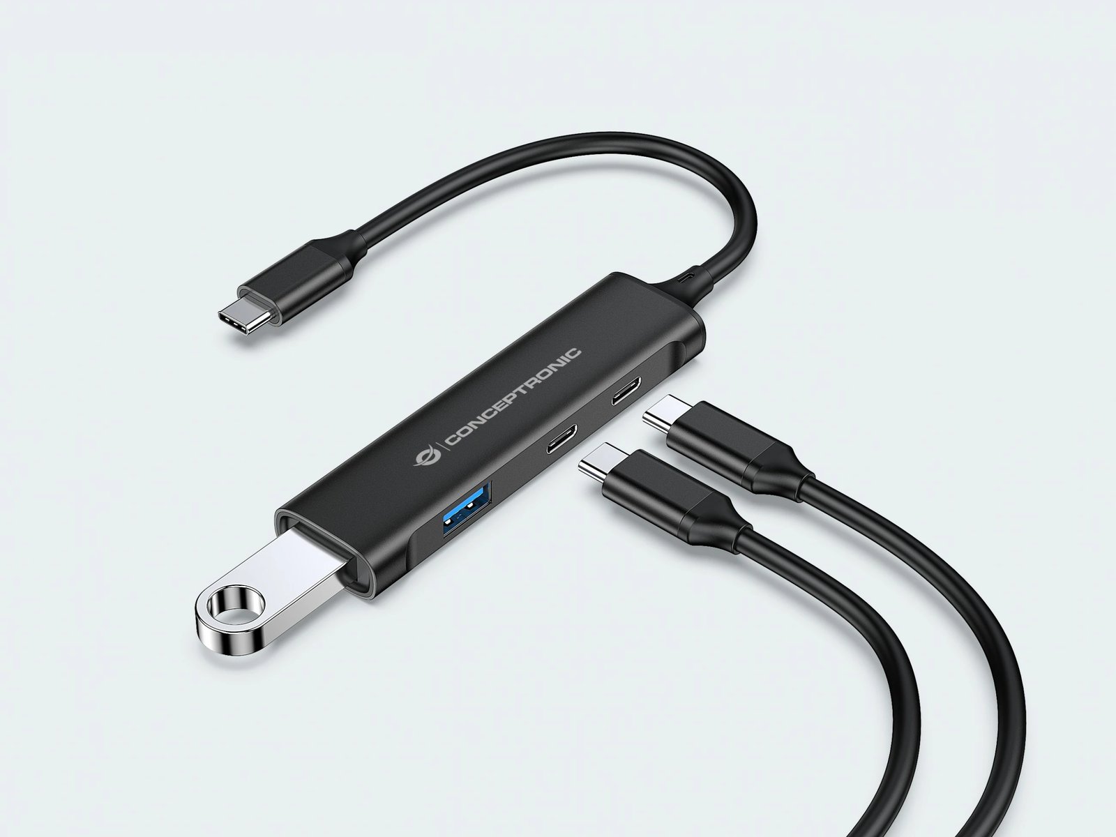 Hub USB Conceptronic 4-portë, USB-C 3.2 Gen1, 2x USB-A 3.0, 2x USB-C, i zi