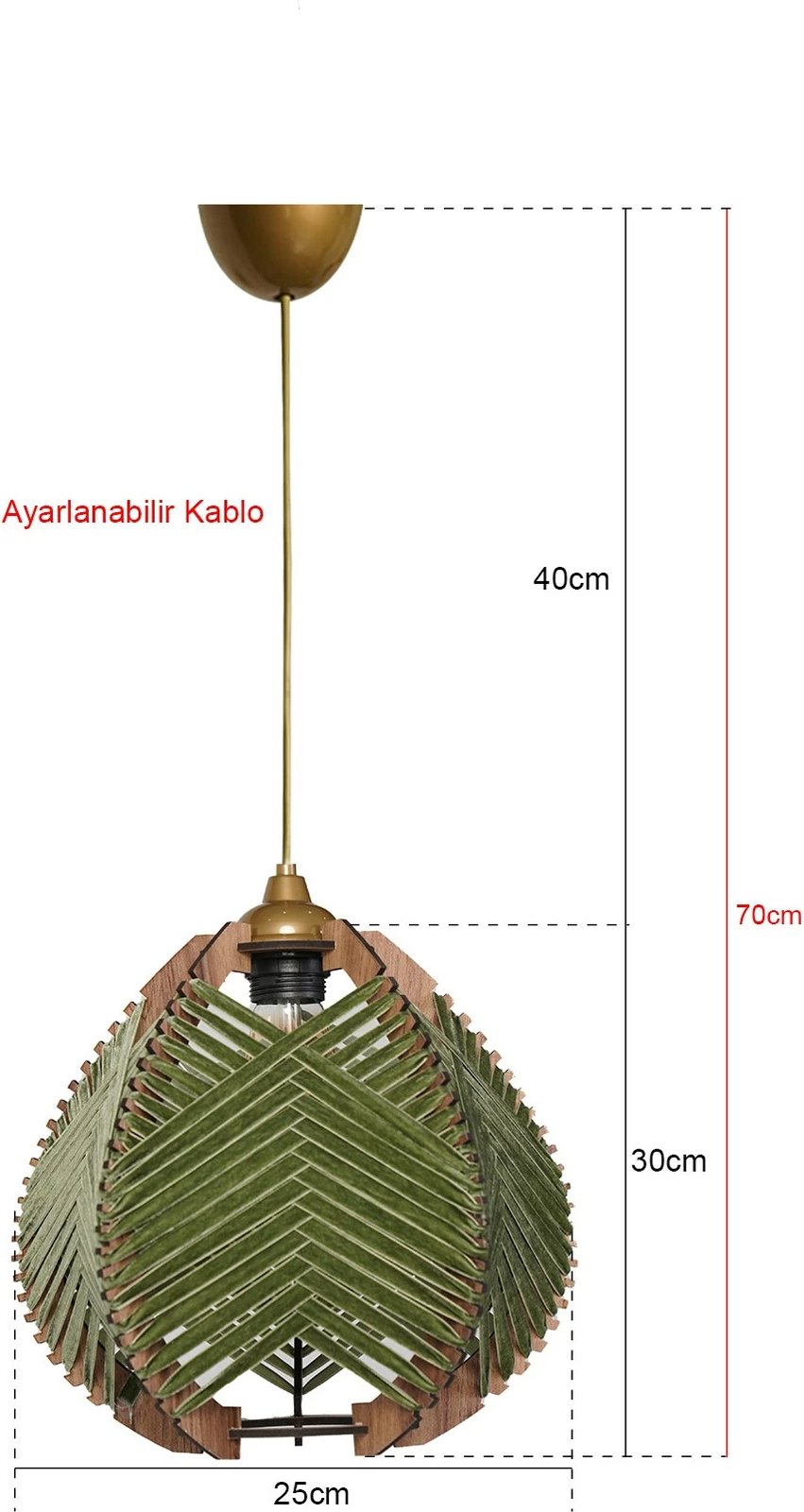 Llambë tavani Opviq, YL228, ngjyrë e gjelbër