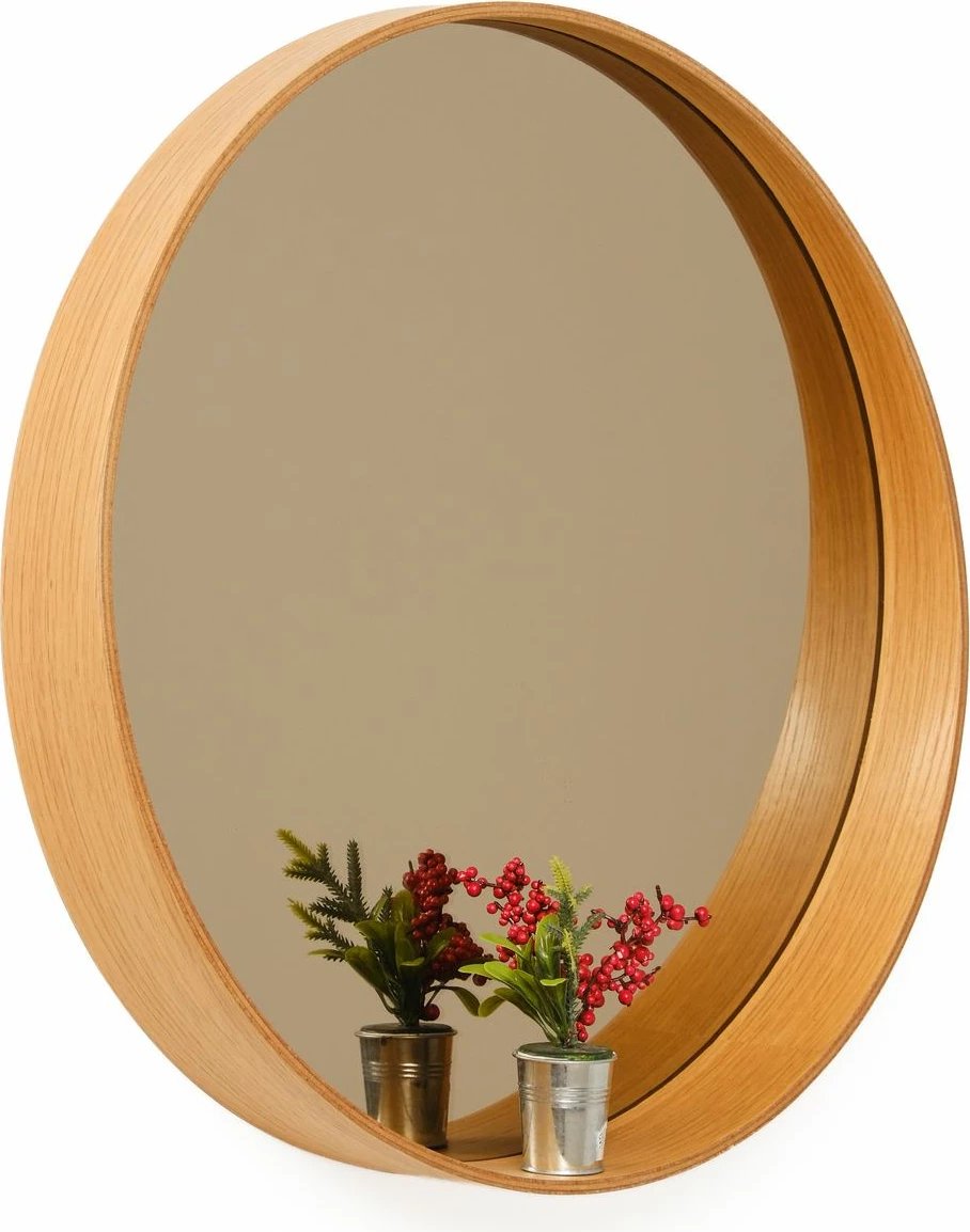 Pasqyrë dekorative, ngjyrë lisi, Skye Decor, Bias 60