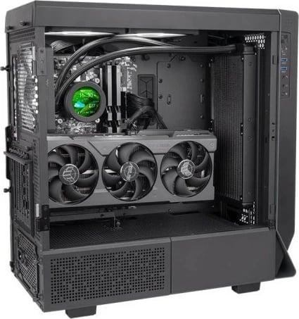 Ftohës me ujë për CPU Thermaltake Toughliquid Ultra 280, 2.1" LCD, 2x140mm, i zi