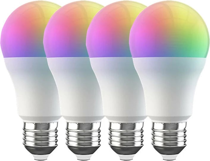 Set llamba LED të mençura Broadlink LB4E27, 9W, RGB, 4 copë